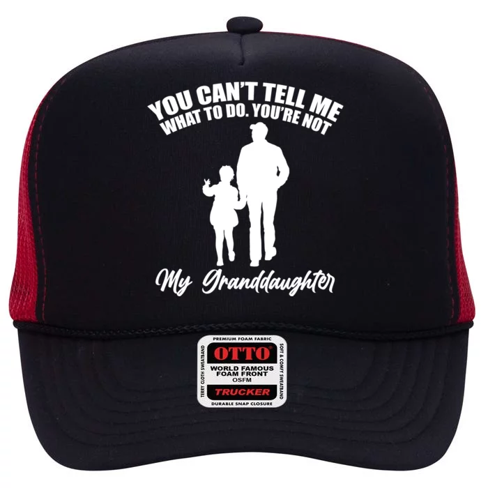 Funny & Cute Granddaughter And Grandfather High Crown Mesh Trucker Hat