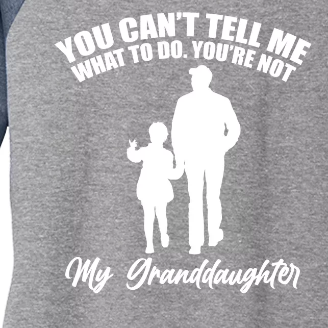 Funny & Cute Granddaughter And Grandfather Women's Tri-Blend 3/4-Sleeve Raglan Shirt