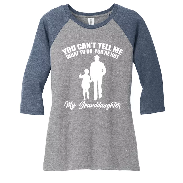 Funny & Cute Granddaughter And Grandfather Women's Tri-Blend 3/4-Sleeve Raglan Shirt