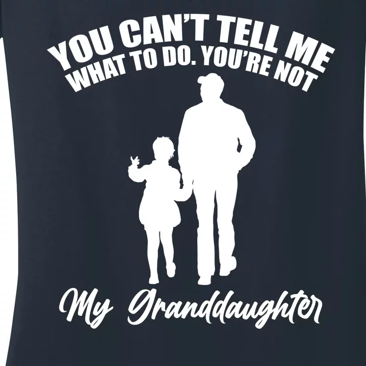 Funny & Cute Granddaughter And Grandfather Women's V-Neck T-Shirt