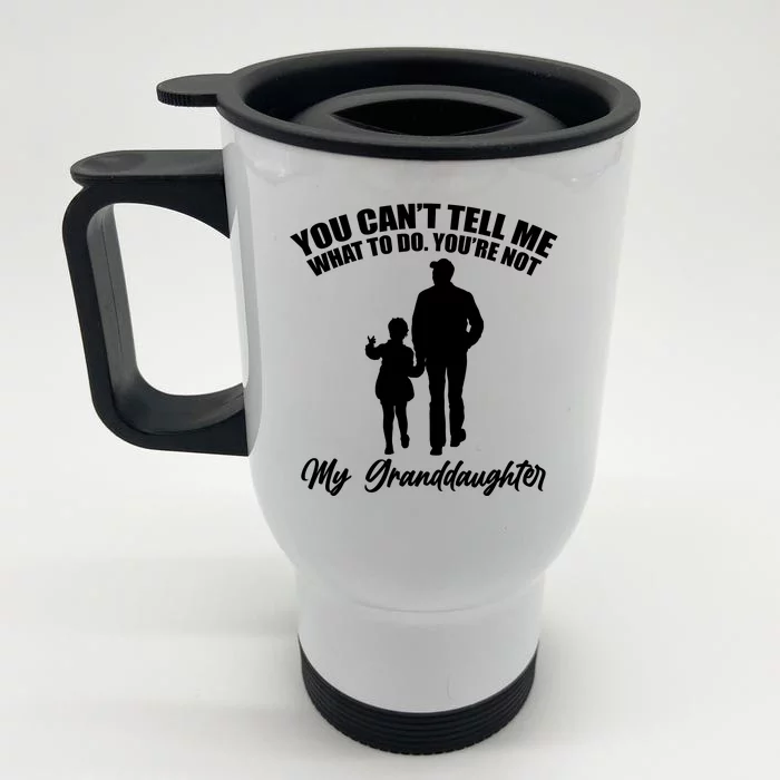 Funny & Cute Granddaughter And Grandfather Front & Back Stainless Steel Travel Mug