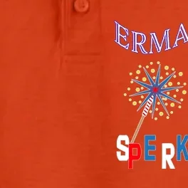 Funny 4th of July Ermagerd Sparklers Dry Zone Grid Performance Polo