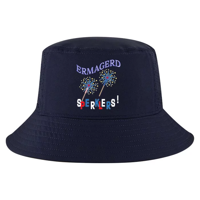 Funny 4th of July Ermagerd Sparklers Cool Comfort Performance Bucket Hat