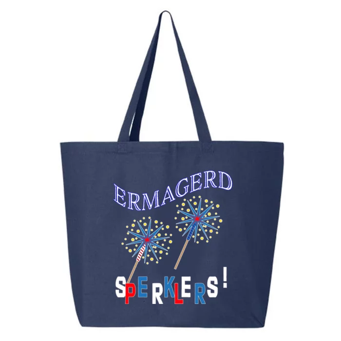 Funny 4th of July Ermagerd Sparklers 25L Jumbo Tote