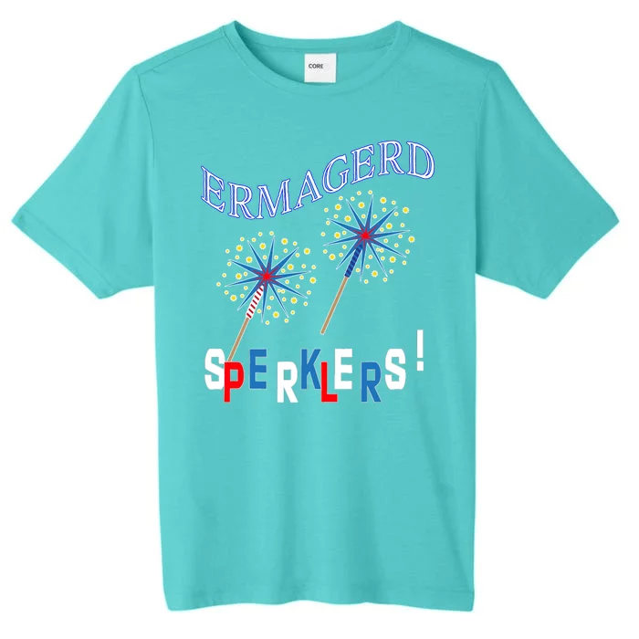 Funny 4th of July Ermagerd Sparklers ChromaSoft Performance T-Shirt