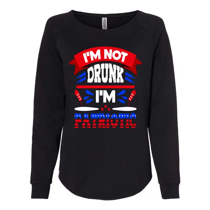 Funny 4th of July Not Drunk Patriotic Womens California Wash Sweatshirt