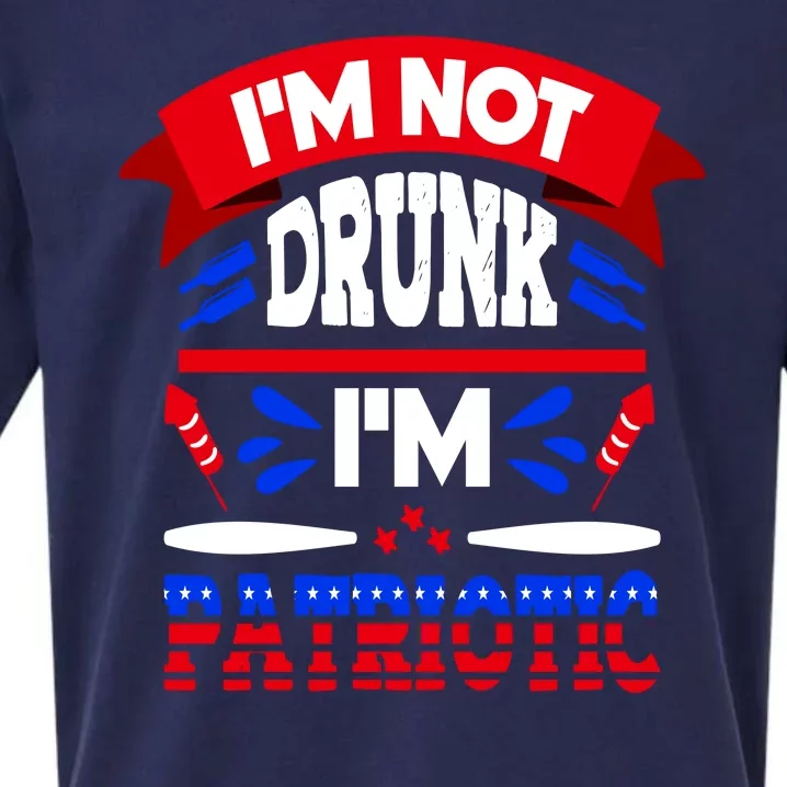 Funny 4th of July Not Drunk Patriotic Sueded Cloud Jersey T-Shirt