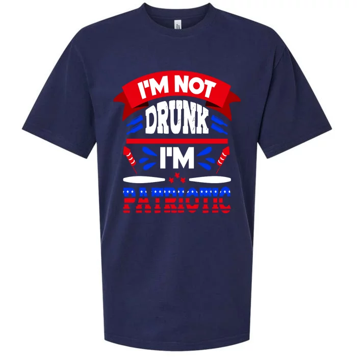 Funny 4th of July Not Drunk Patriotic Sueded Cloud Jersey T-Shirt