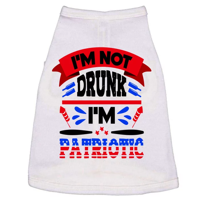 Funny 4th of July Not Drunk Patriotic Doggie Tank