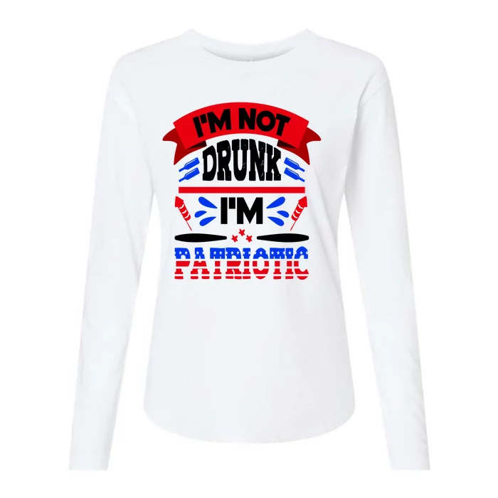 Funny 4th of July Not Drunk Patriotic Womens Cotton Relaxed Long Sleeve T-Shirt