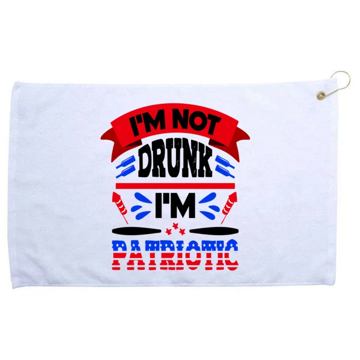 Funny 4th of July Not Drunk Patriotic Grommeted Golf Towel