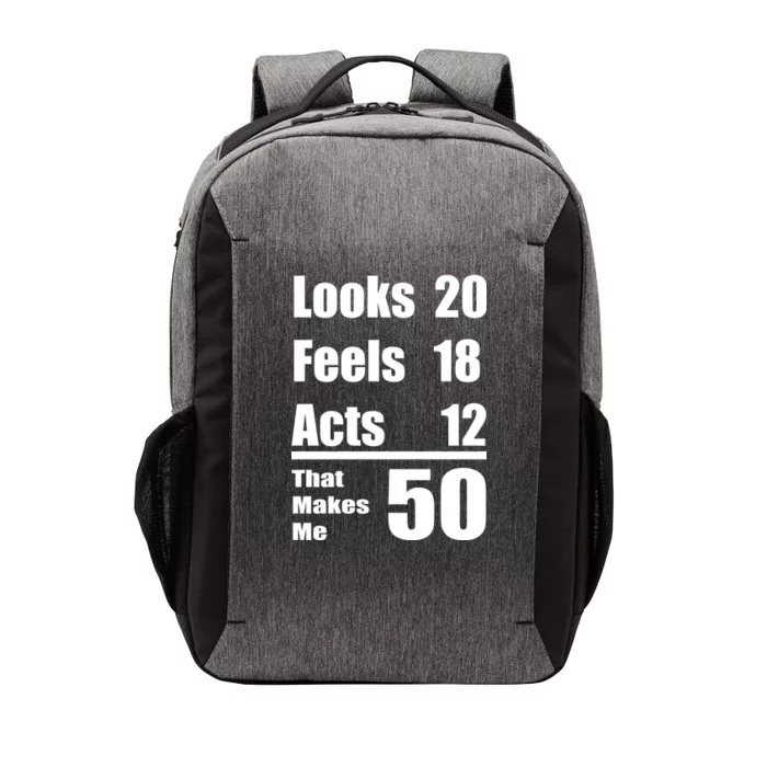 Funny 50th Birthday Fifty Years Vector Backpack