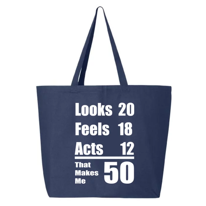 Funny 50th Birthday Fifty Years 25L Jumbo Tote