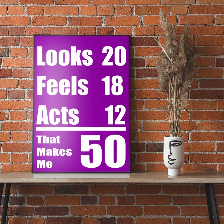 Funny 50th Birthday Fifty Years Poster