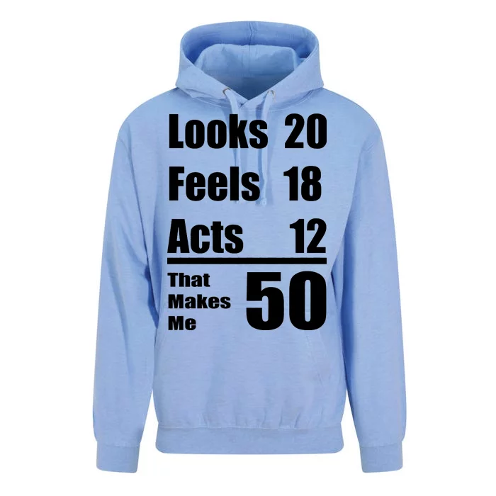 Funny 50th Birthday Fifty Years Unisex Surf Hoodie