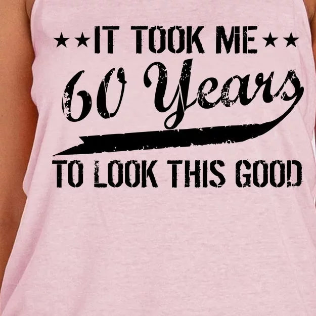 Funny 60th Birthday: It Took Me 60 Years To Look This Good Women's Knotted Racerback Tank