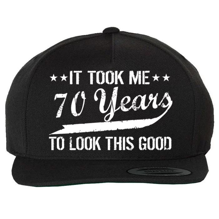 Funny 70th Birthday Look This Good Wool Snapback Cap