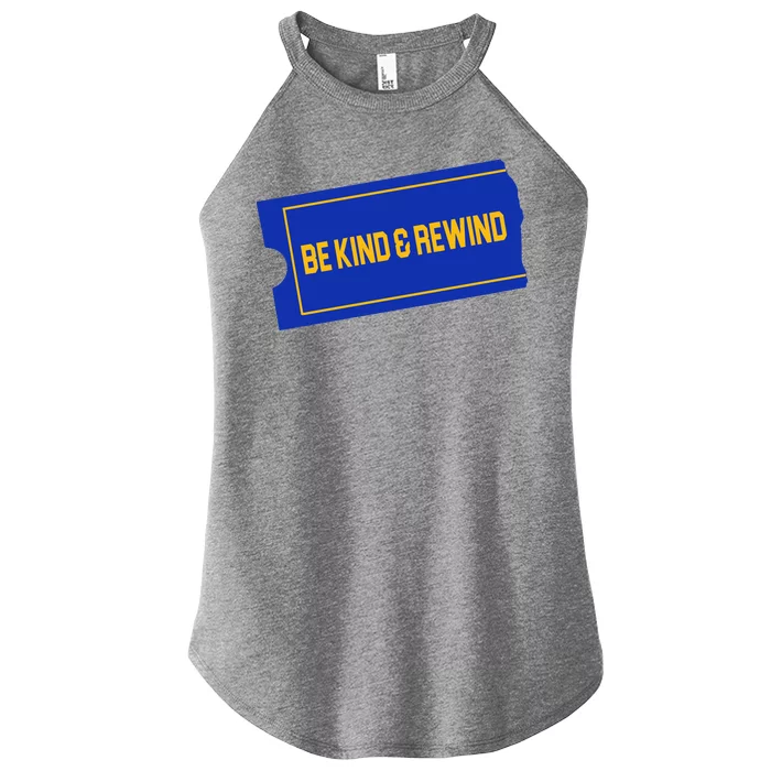 Funny 90s Be Kind Rewind Women’s Perfect Tri Rocker Tank