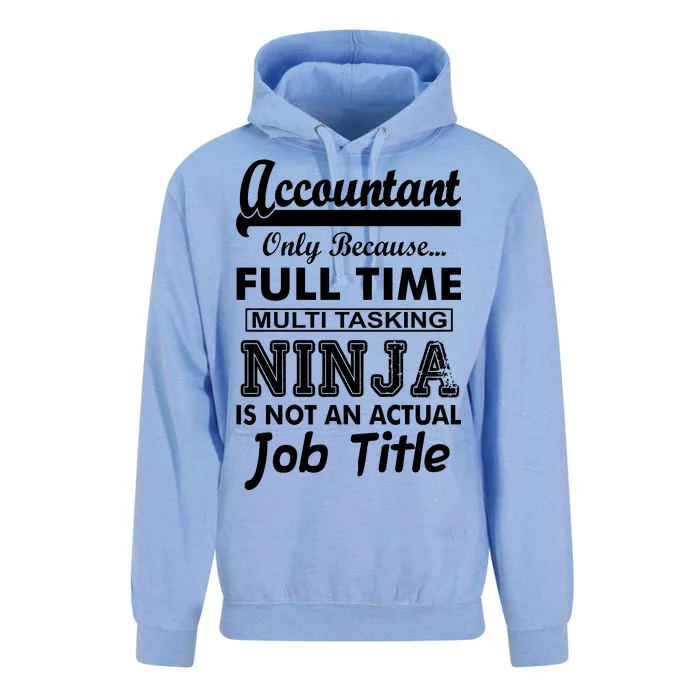 Funny Accountant Full Time Ninja Unisex Surf Hoodie