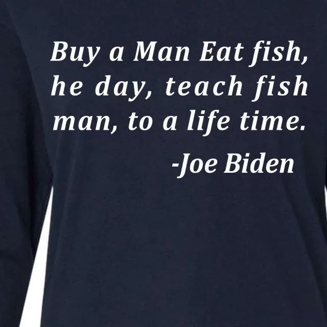 Funny Anti Joe Biden Quote Stumbles His Words Womens Cotton Relaxed Long Sleeve T-Shirt