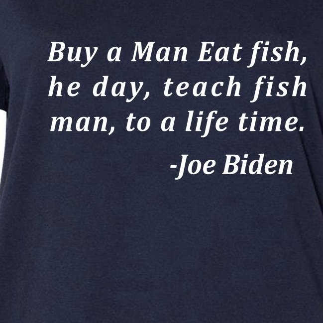 Funny Anti Joe Biden Quote Stumbles His Words Women's V-Neck Plus Size T-Shirt
