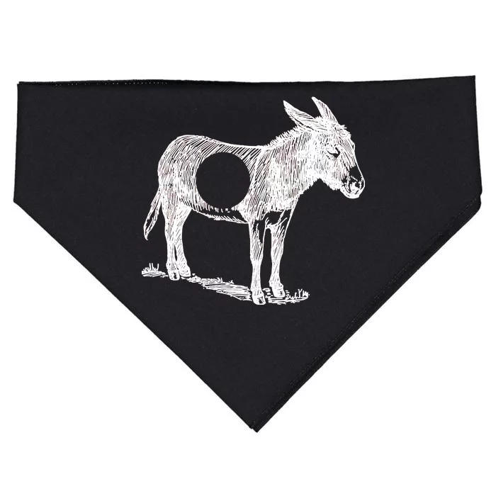 Funny Asshole Donkey USA-Made Doggie Bandana