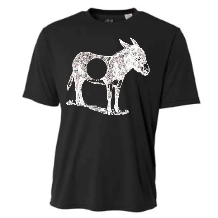 Funny Asshole Donkey Cooling Performance Crew T-Shirt