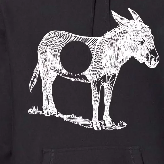 Funny Asshole Donkey Premium Hoodie