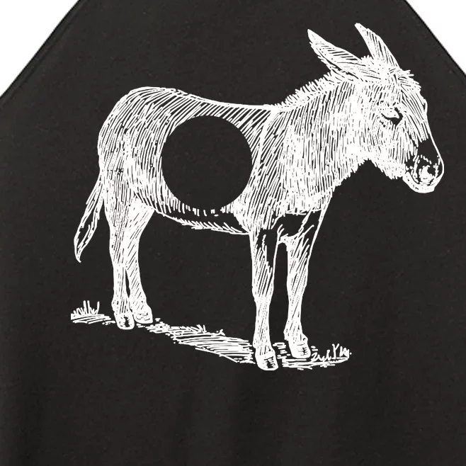 Funny Asshole Donkey Women’s Perfect Tri Rocker Tank