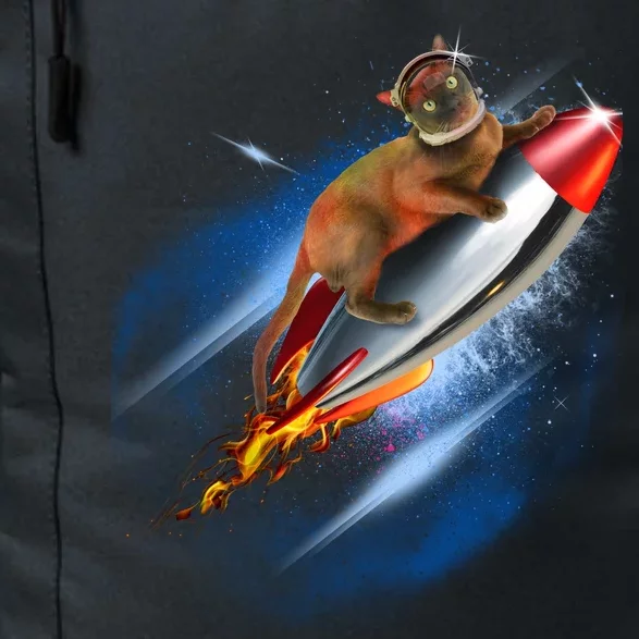 Funny Astronaut Cat Blasting Off In Space Daily Commute Backpack