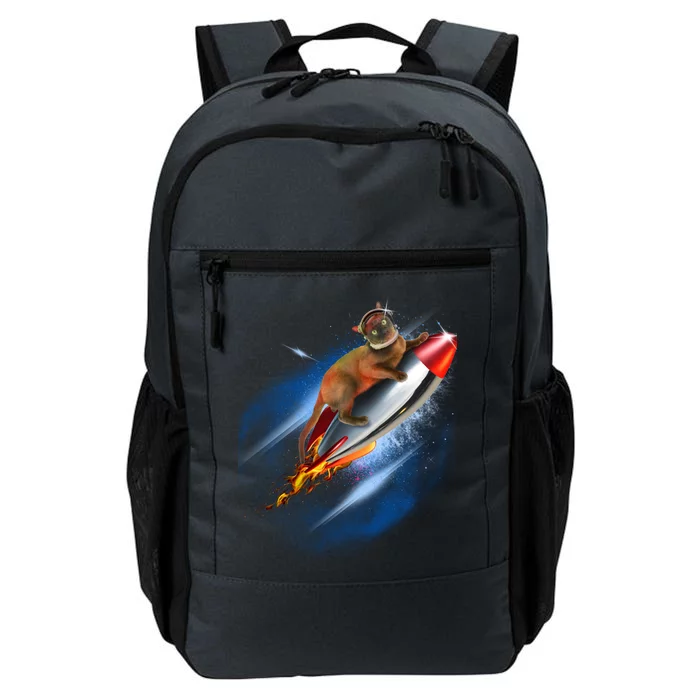 Funny Astronaut Cat Blasting Off In Space Daily Commute Backpack