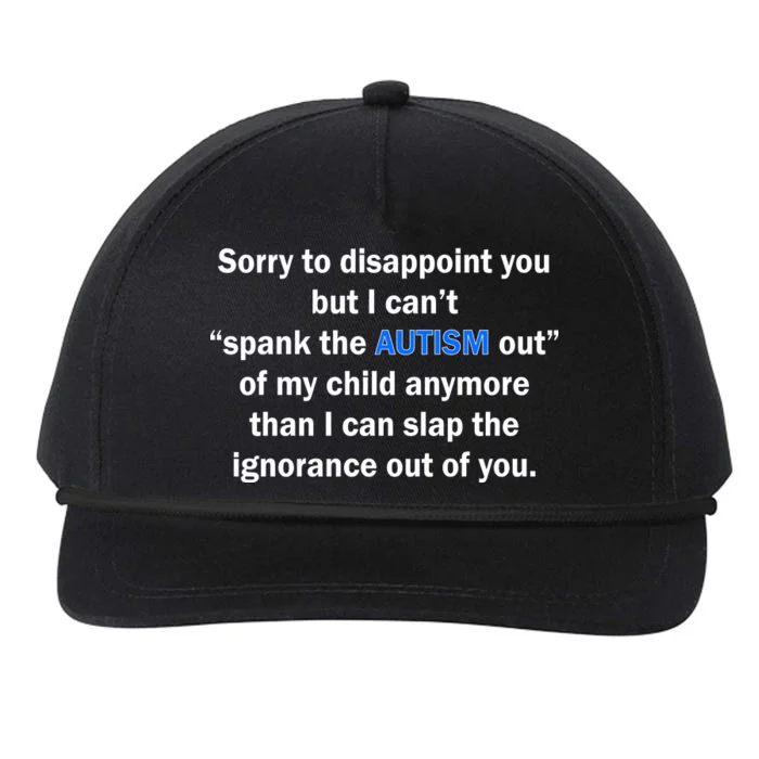 Funny Autism Quote Snapback Five-Panel Rope Hat