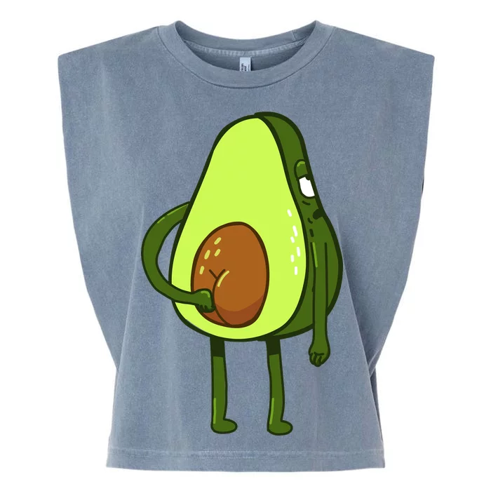 Funny Avocado Butt Garment-Dyed Women's Muscle Tee