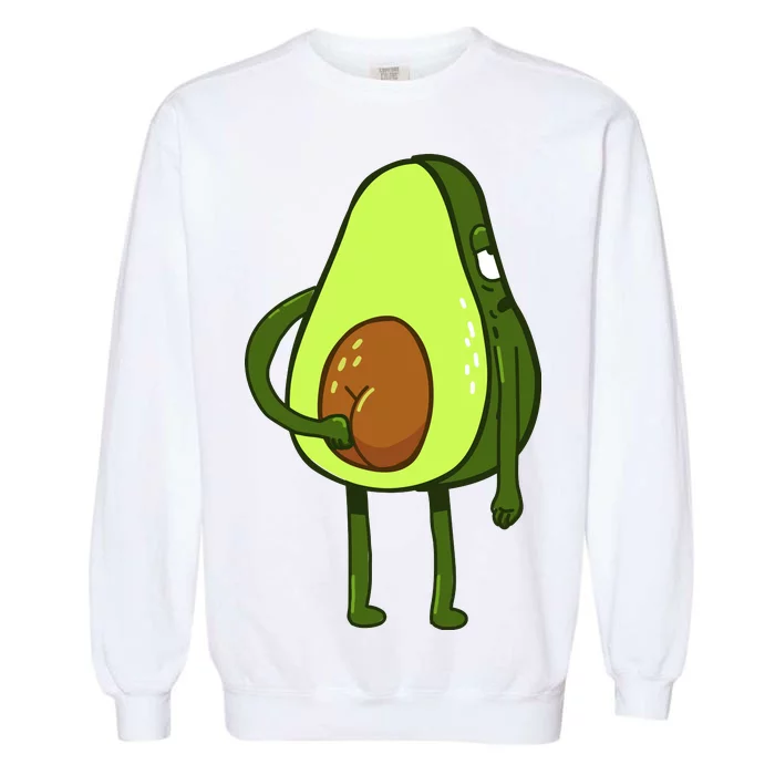 Funny Avocado Butt Garment-Dyed Sweatshirt