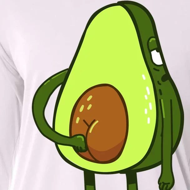 Funny Avocado Butt Cooling Performance Long Sleeve Crew