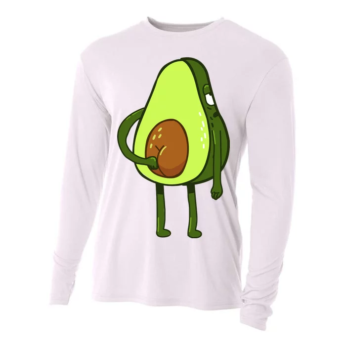 Funny Avocado Butt Cooling Performance Long Sleeve Crew