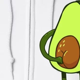 Funny Avocado Butt Full Zip Hoodie