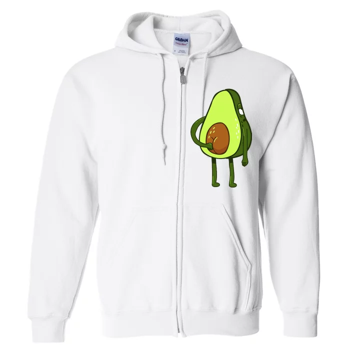 Funny Avocado Butt Full Zip Hoodie