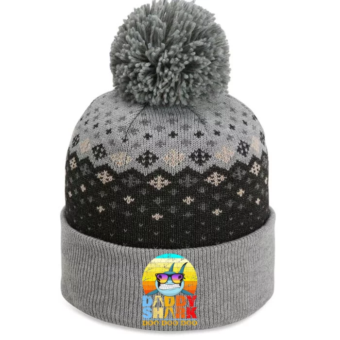 Funny Beach Daddy Shark Doo The Baniff Cuffed Pom Beanie