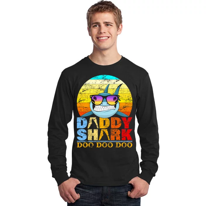 Funny Beach Daddy Shark Doo Tall Long Sleeve T-Shirt