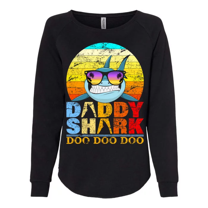 Funny Beach Daddy Shark Doo Womens California Wash Sweatshirt