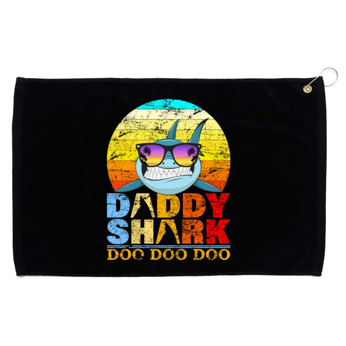 Funny Beach Daddy Shark Doo Grommeted Golf Towel