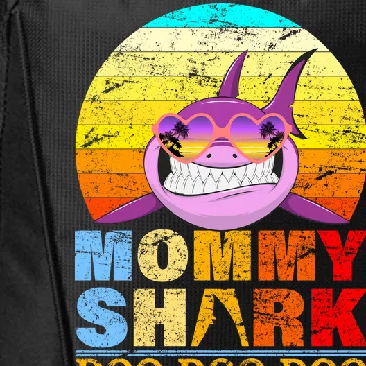 Funny Beach Mommy Shark Doo City Backpack