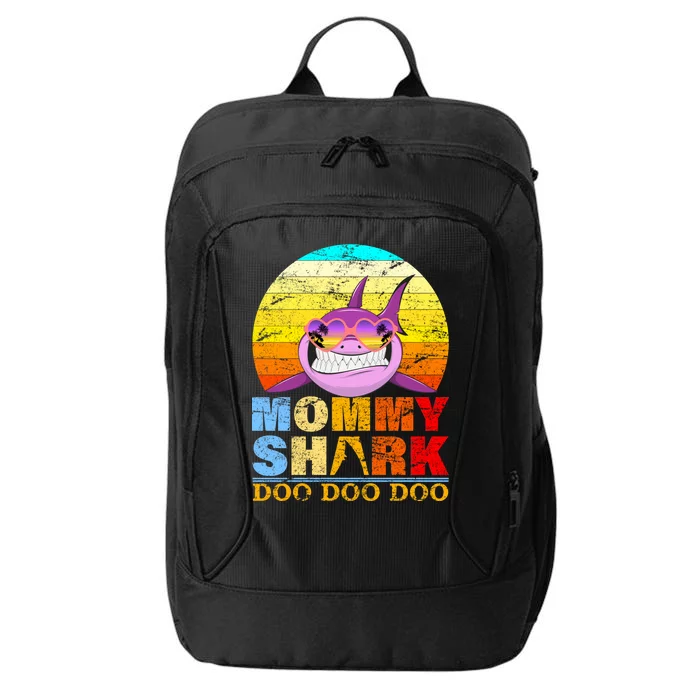 Funny Beach Mommy Shark Doo City Backpack