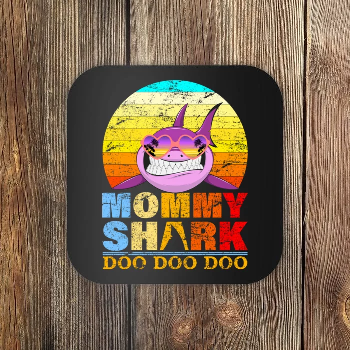 Funny Beach Mommy Shark Doo Coaster