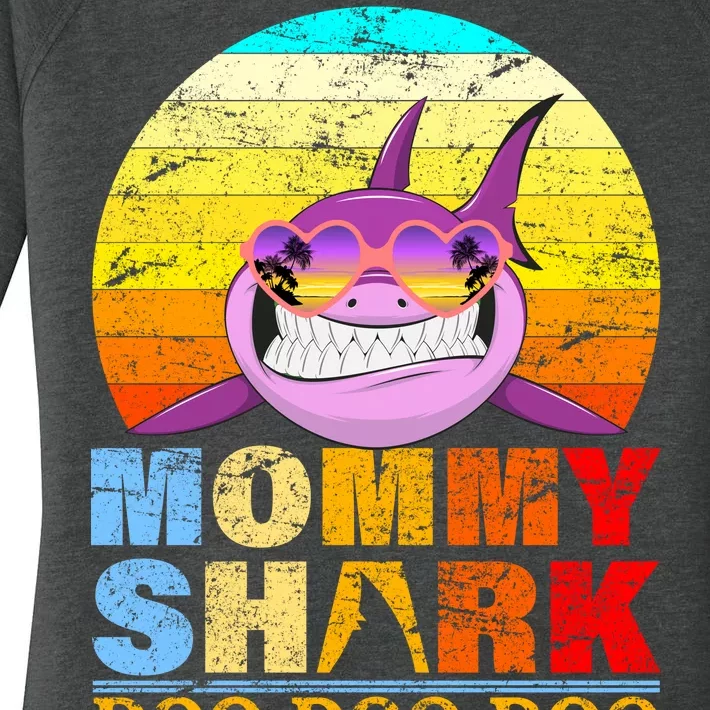 Funny Beach Mommy Shark Doo Women's Perfect Tri Tunic Long Sleeve Shirt