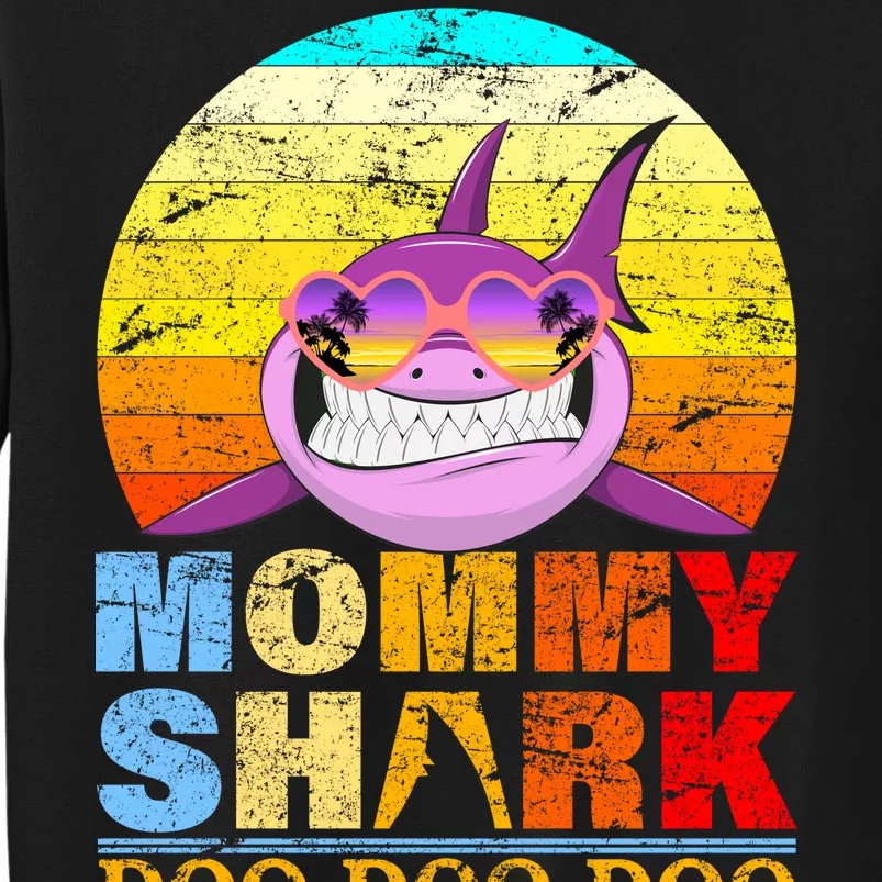 Funny Beach Mommy Shark Doo Tall Sweatshirt