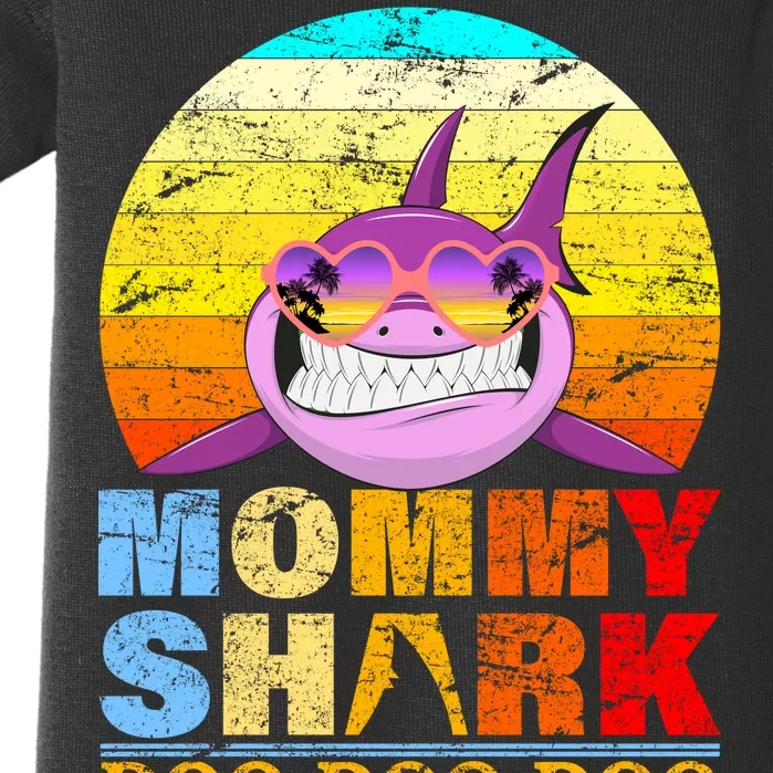 Funny Beach Mommy Shark Doo Baby Bodysuit