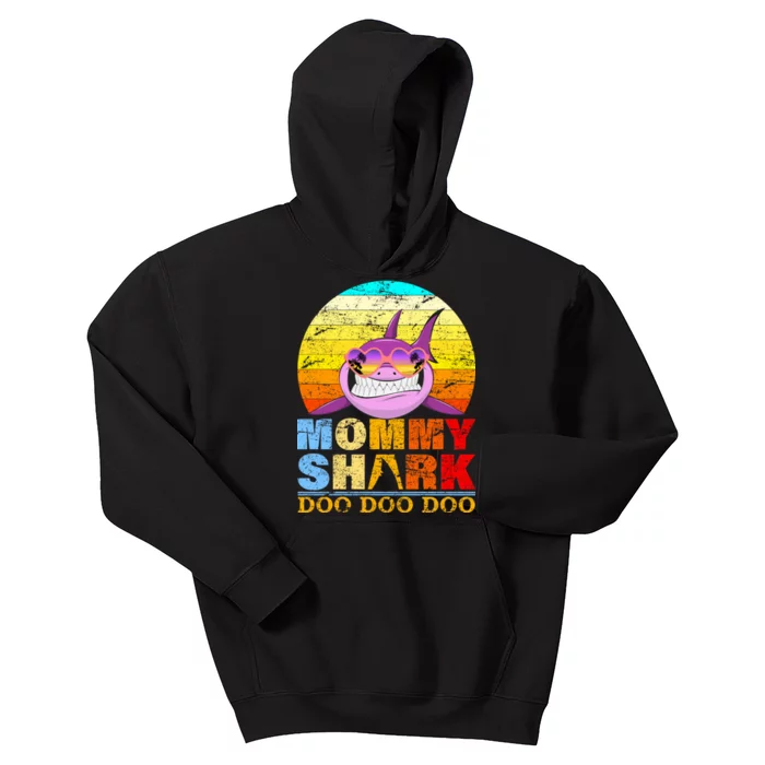 Funny Beach Mommy Shark Doo Kids Hoodie