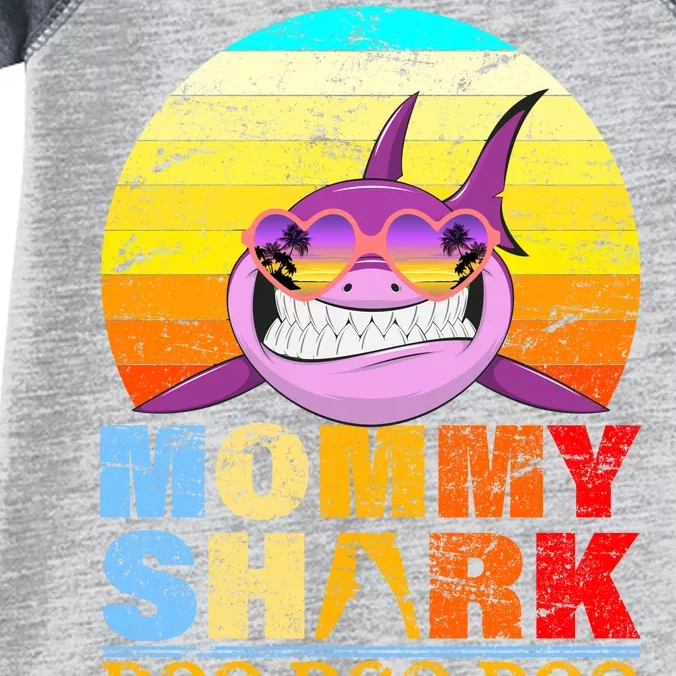 Funny Beach Mommy Shark Doo Infant Baby Jersey Bodysuit